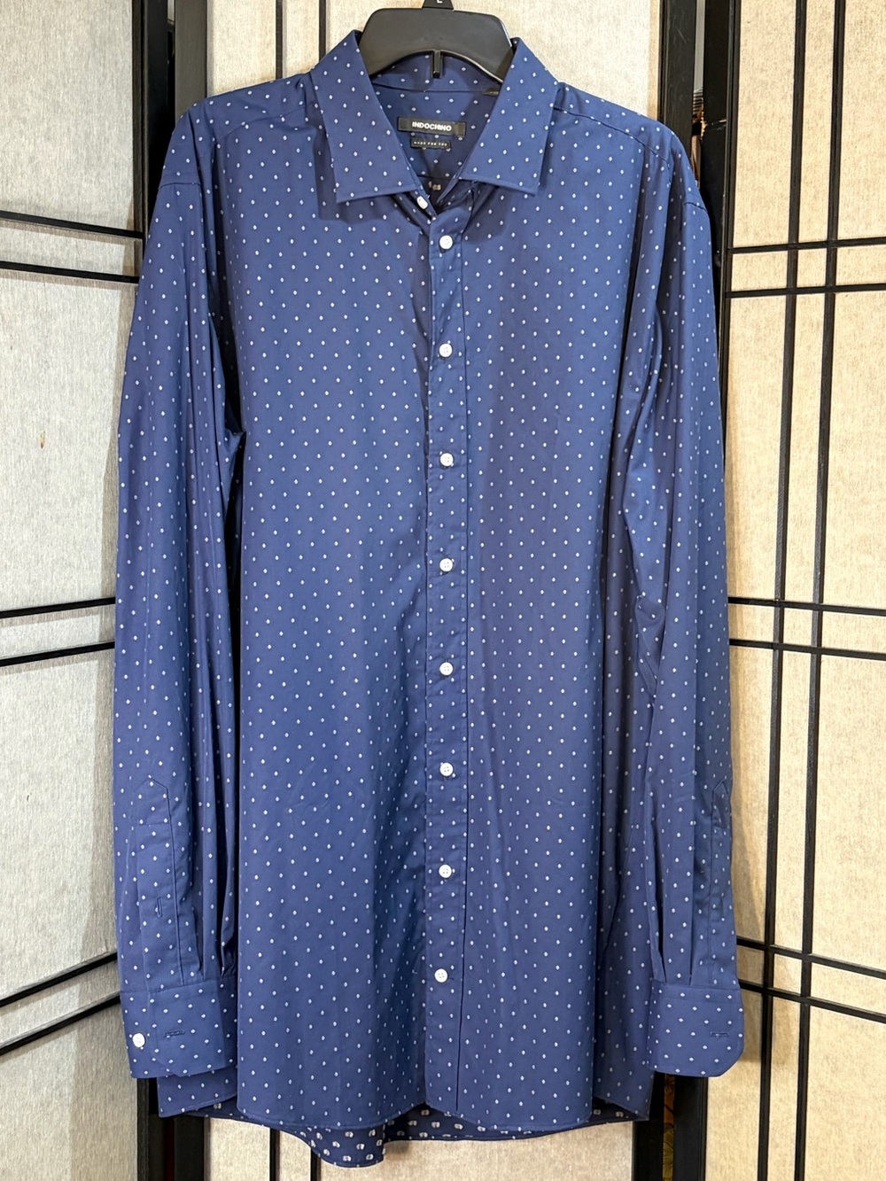 Indochino Men’s Sz 54 collared Button Down Shirt Custom Fit See measurements